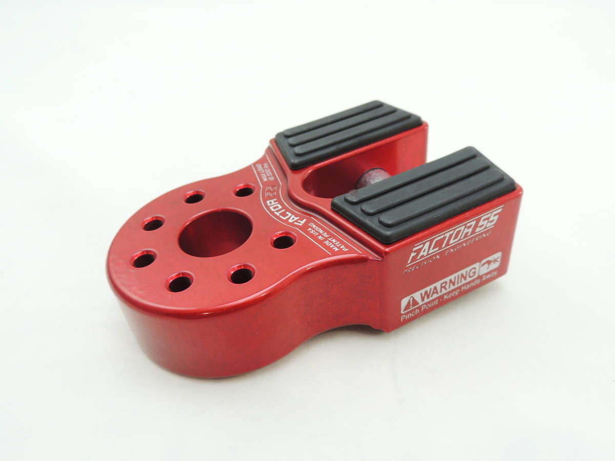 FlatLink Winch Shackle Mount Assembly Red Factor 55 - Image 1
