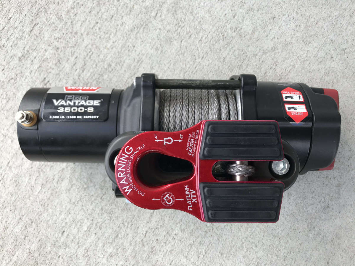 FlatLink XTV Winch Shackle Mount Gray Factor 55 - Image 3