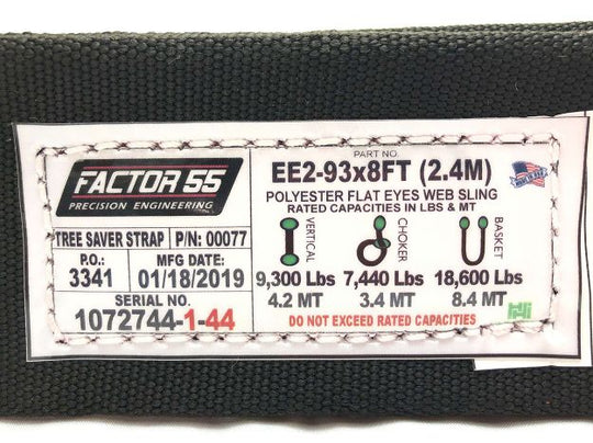 Tree Saver Strap 8 Foot x 3.0 Inch Factor 55 - Image 3