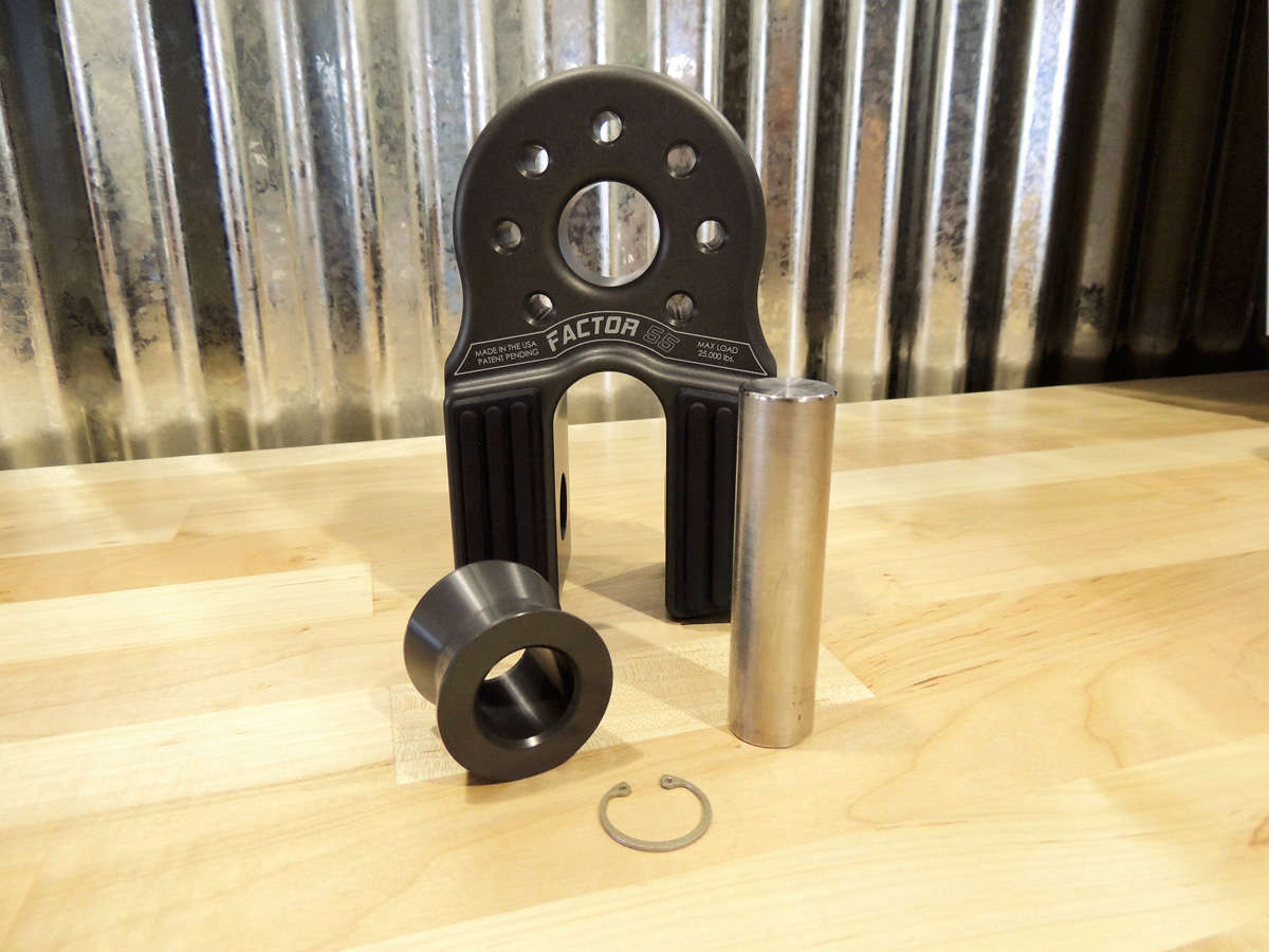 FlatLink XXL Winch Shackle Mount Assembly Anodized Gray Factor 55 - Image 4