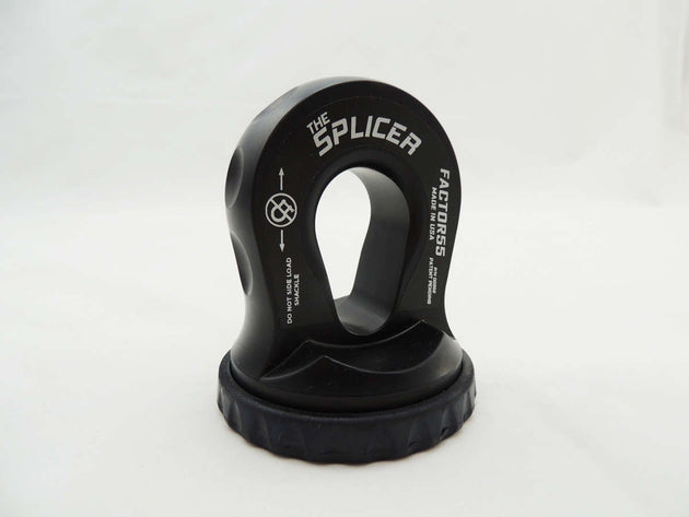 Splicer 3/8-1/2 Inch Synthetic Rope Splice On Shackle Mount Black Factor 55 - Image 1