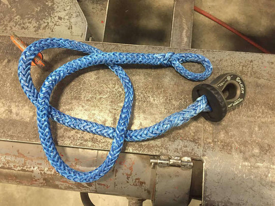 Splicer 3/8-1/2 Inch Synthetic Rope Splice On Shackle Mount Black Factor 55 - Image 2