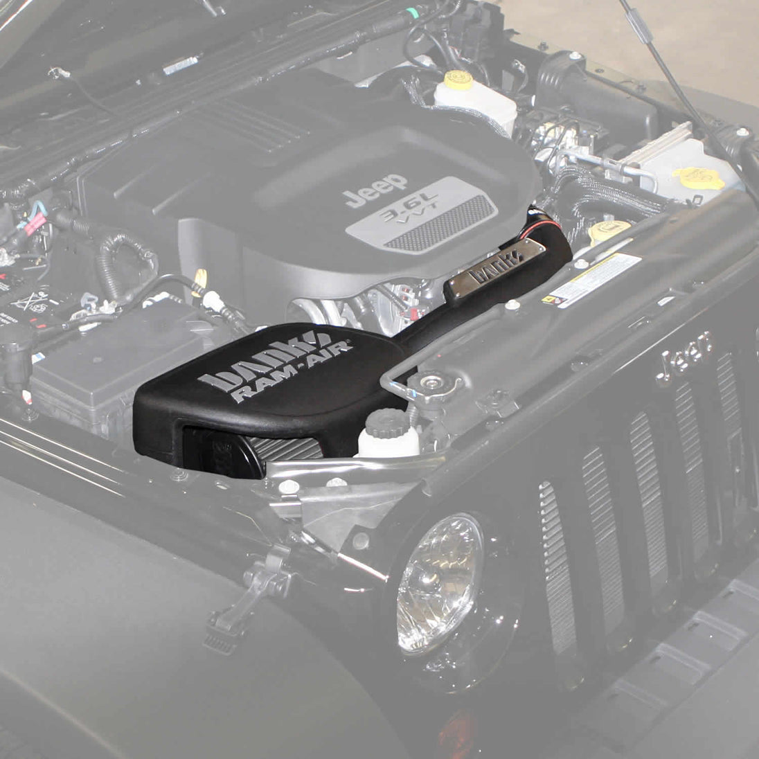 Ram-Air Cold-Air Intake System Dry Filter 2012-18 Jeep 3.6L Wrangler JK Banks Power - Image 3