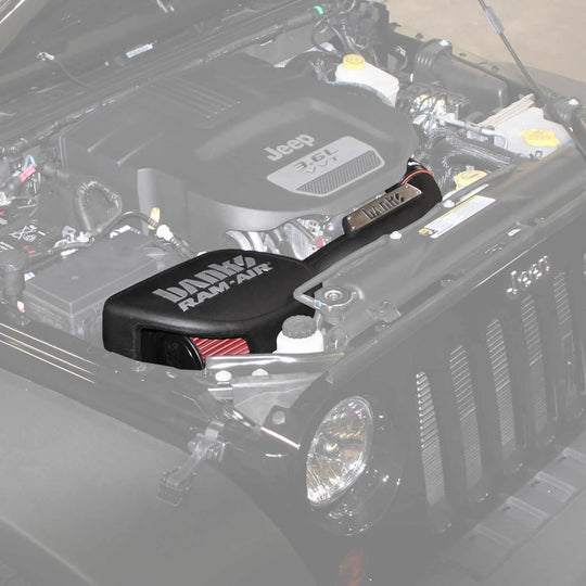 Ram-Air Cold-Air Intake System Oiled Filter 2012-18 Jeep 3.6L Wrangler JK Banks Power - Image 3