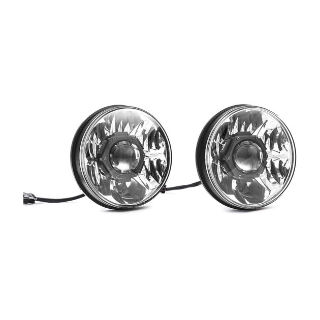 Jeep Head Lights Gravity LED 7 Inch 2- Light 2007-2018 Jeep Wrangler JK 2/4-Door KC HiLiTES - Image 1