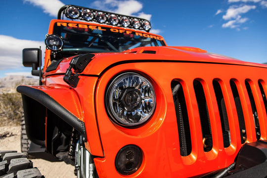 Jeep Head Light Gravity LED 7 Inch 1- Light 2007-2018 Jeep Wrangler JK 2/4-Door KC HiLiTES - Image 7