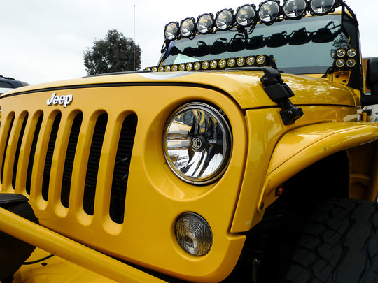 Jeep Head Light Gravity LED 7 Inch 1- Light 2007-2018 Jeep Wrangler JK KC HiLiTES - Image 4