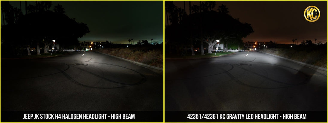 Jeep Head Lights Gravity LED 7 Inch Jeep Wrangler TJ Pair KC HiLiTES - Image 4