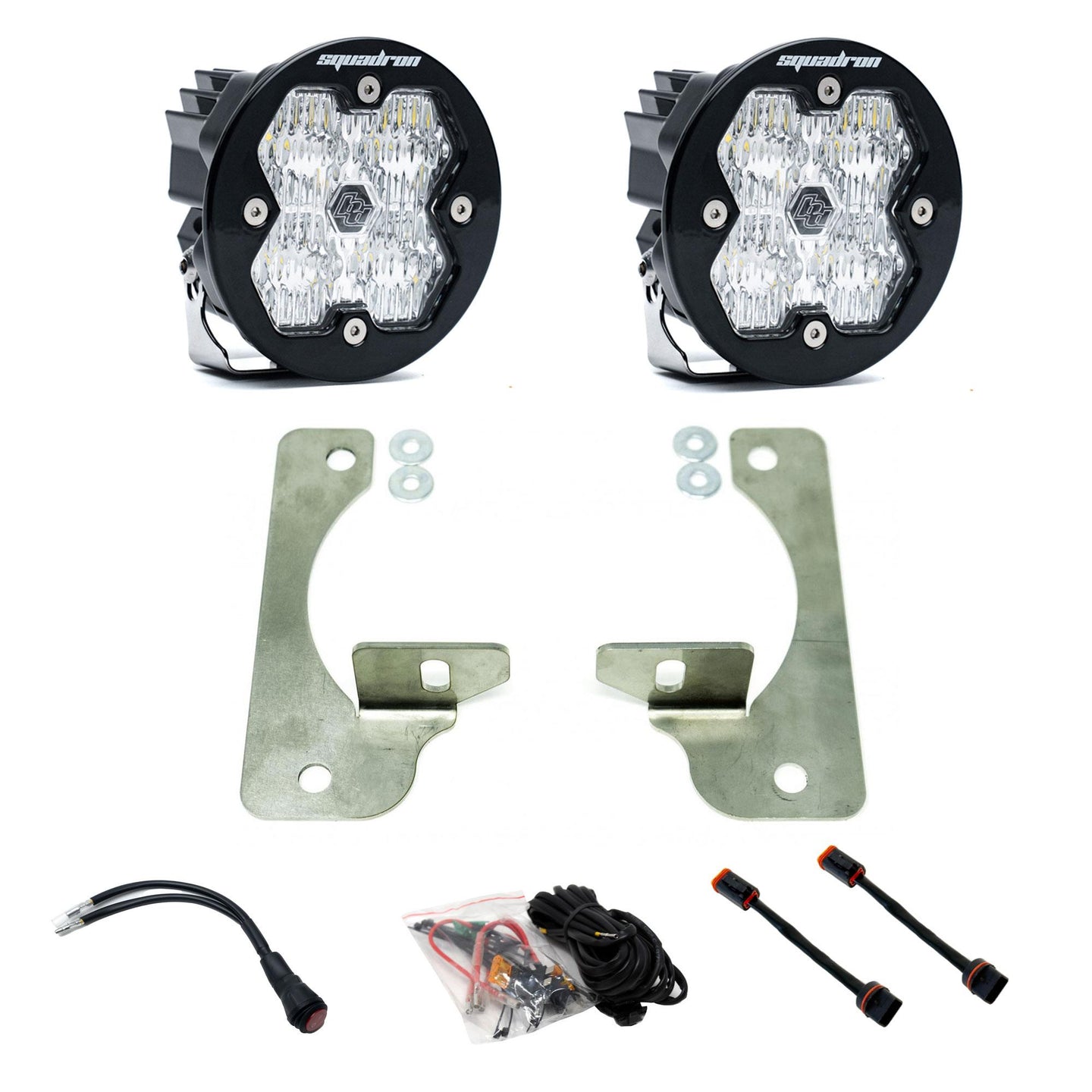 Squadron-R 2.0 Sport Fog Pocket Light Kit Jeep 2018-26 Wrangler JL 2020-26 Gladiator JT w/ Oe Rubicon Bumper Baja Designs - Image 1