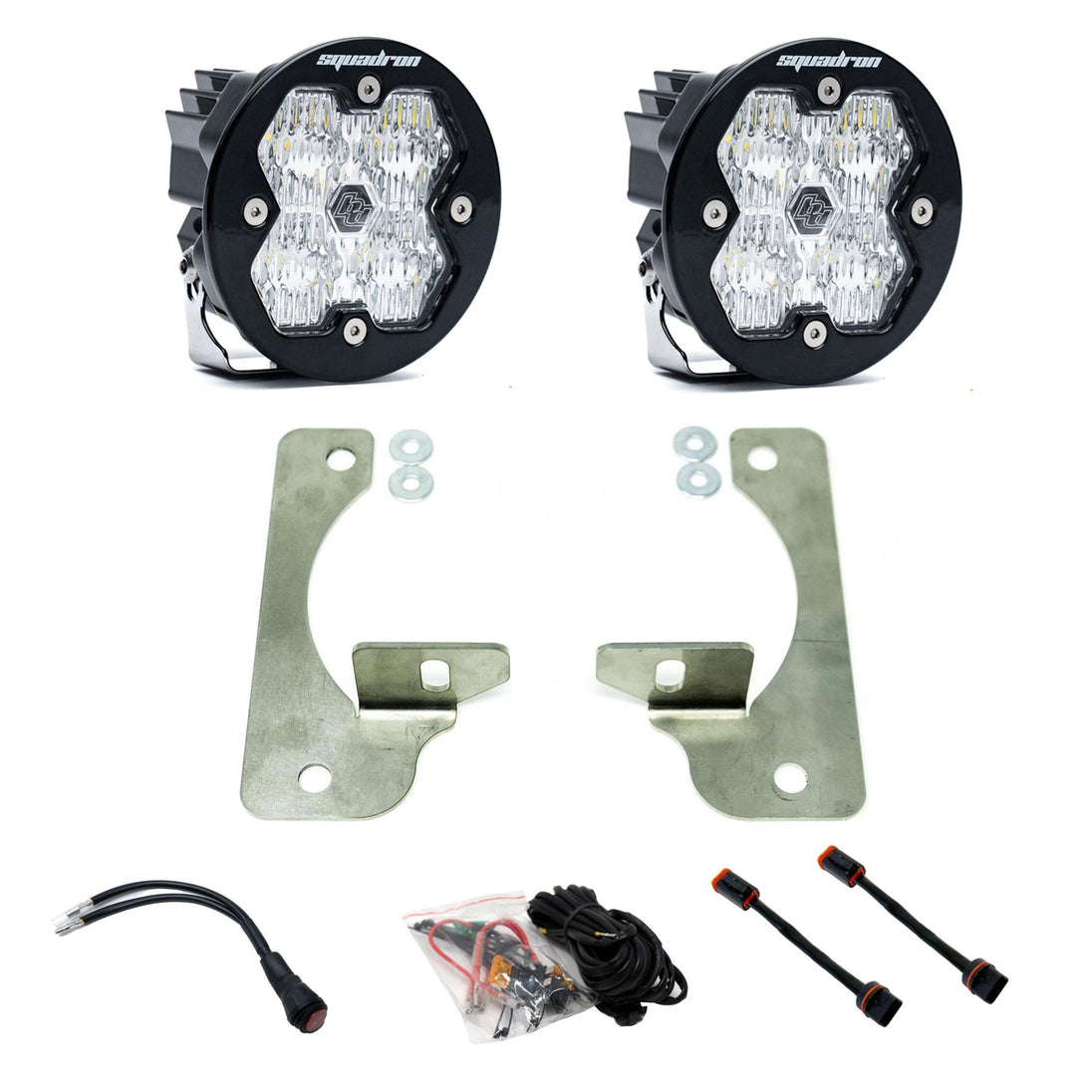 Squadron-R 2.0 Sport Fog Pocket Light Kit Jeep 2018-26 Wrangler JL 2020-26 Gladiator JT w/ Oe Rubicon Bumper Baja Designs - Image 1