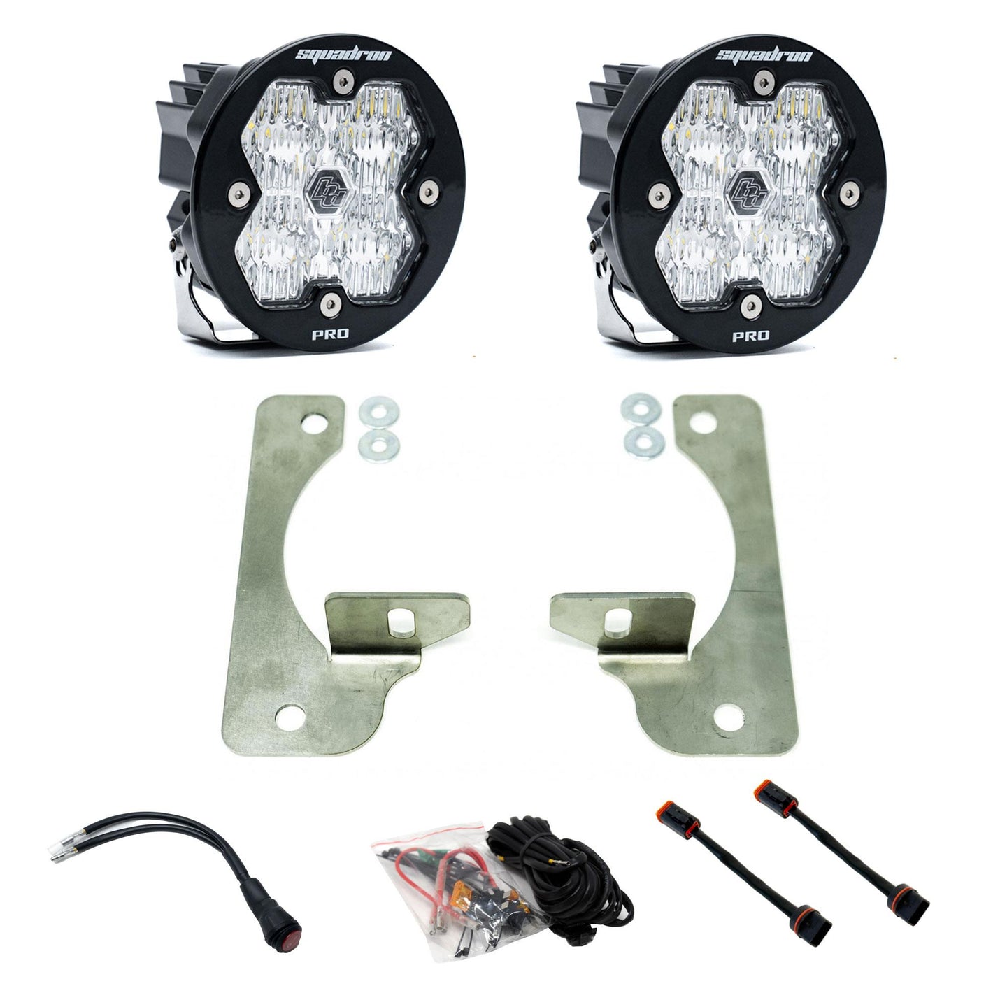 Squadron-R 2.0 Pro Fog Pocket Light Kit Jeep 2018-26 Wrangler JL 2020-26 Gladiator JT w/ Oe Rubicon Bumper Baja Designs - Image 1