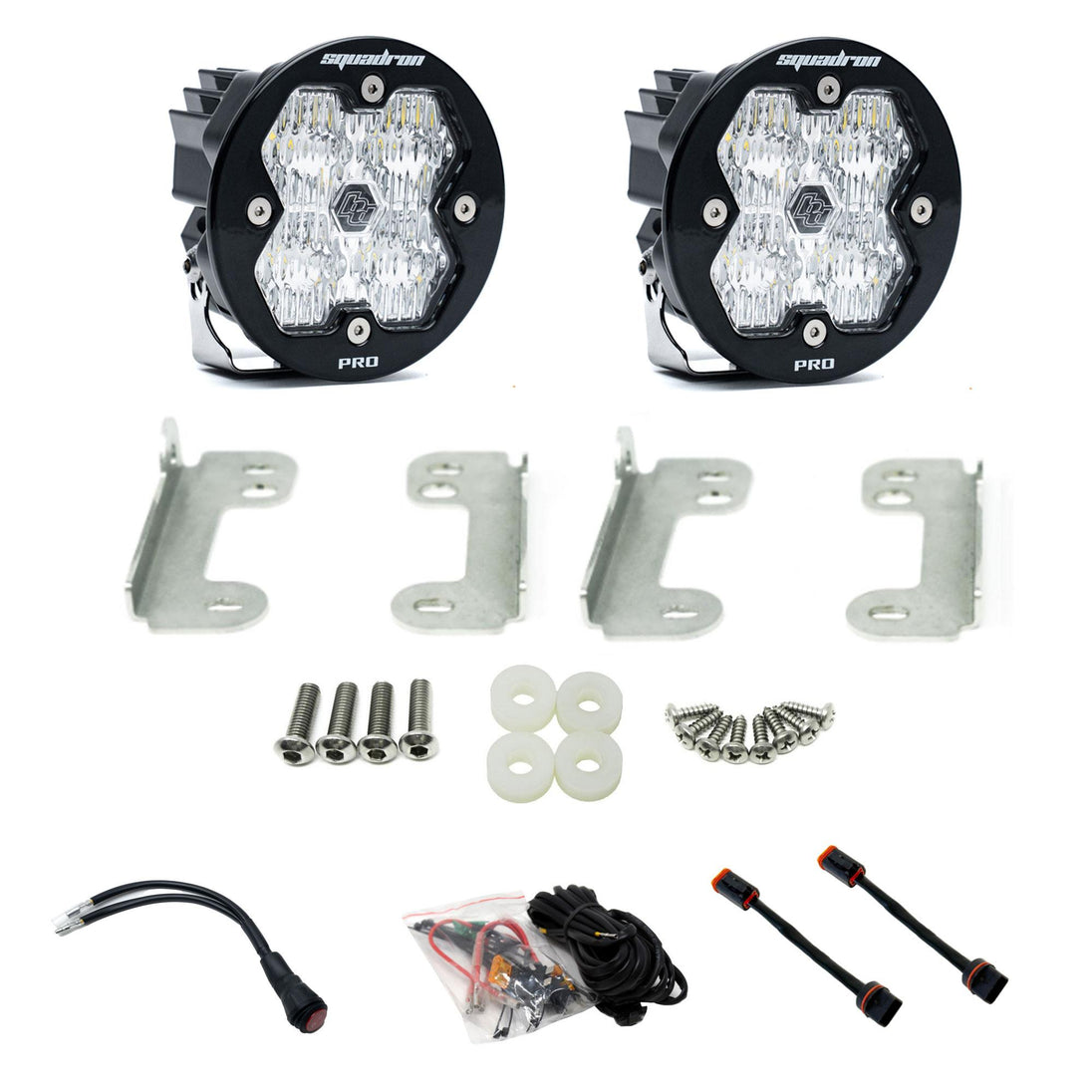 Squadron-R 2.0 Pro Fog Pocket Light Kit Jeep 2018-26 Wrangler JL 2020-26 Gladiator JT w/ Oe Sahara Bumper Baja Designs - Image 1