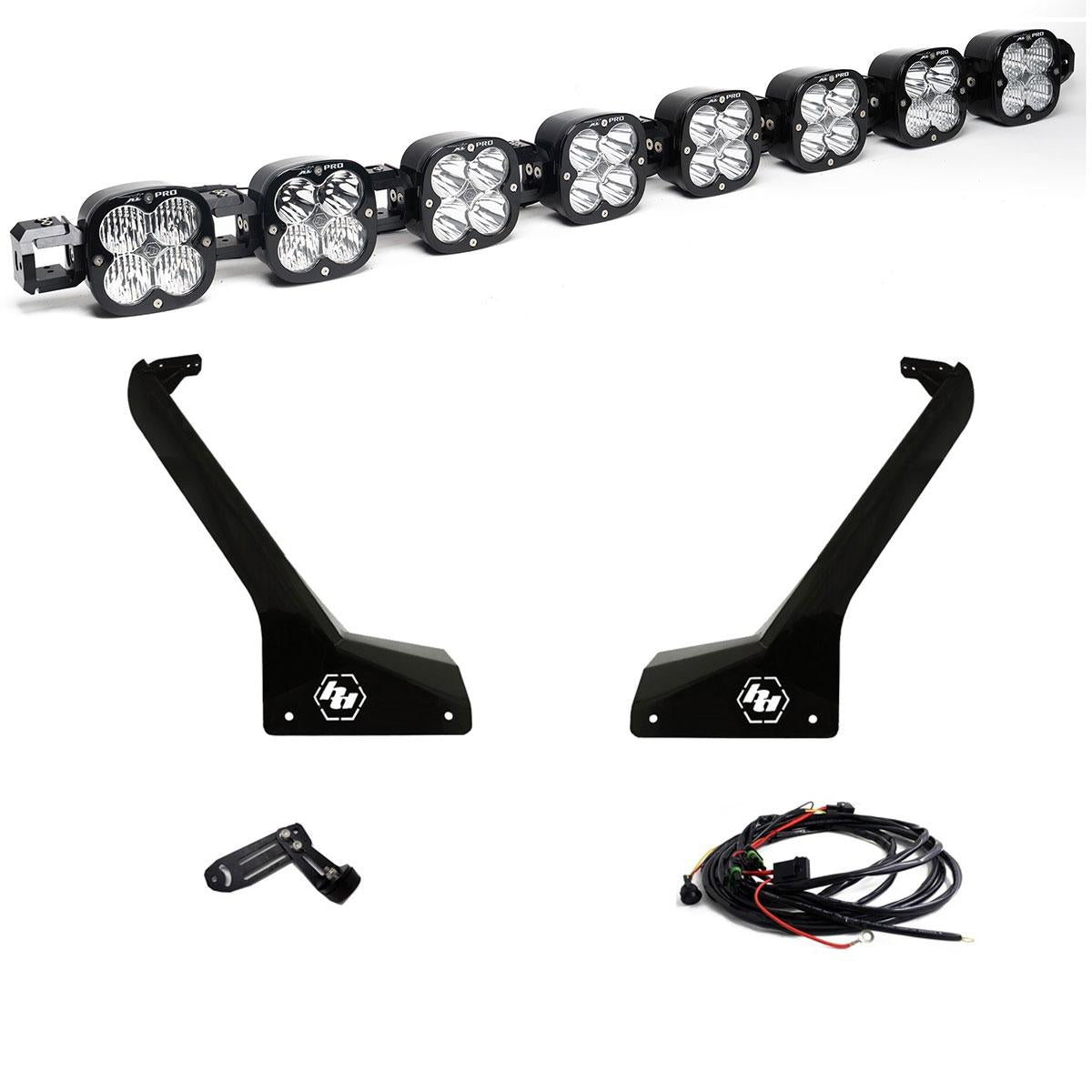 XL Pro Linkable Roof Mount Kit 20-26 Gladiator / 18-26 Wrangler JL (Multi-Pattern Clear Toggle Wiring) Baja Designs - Image 1