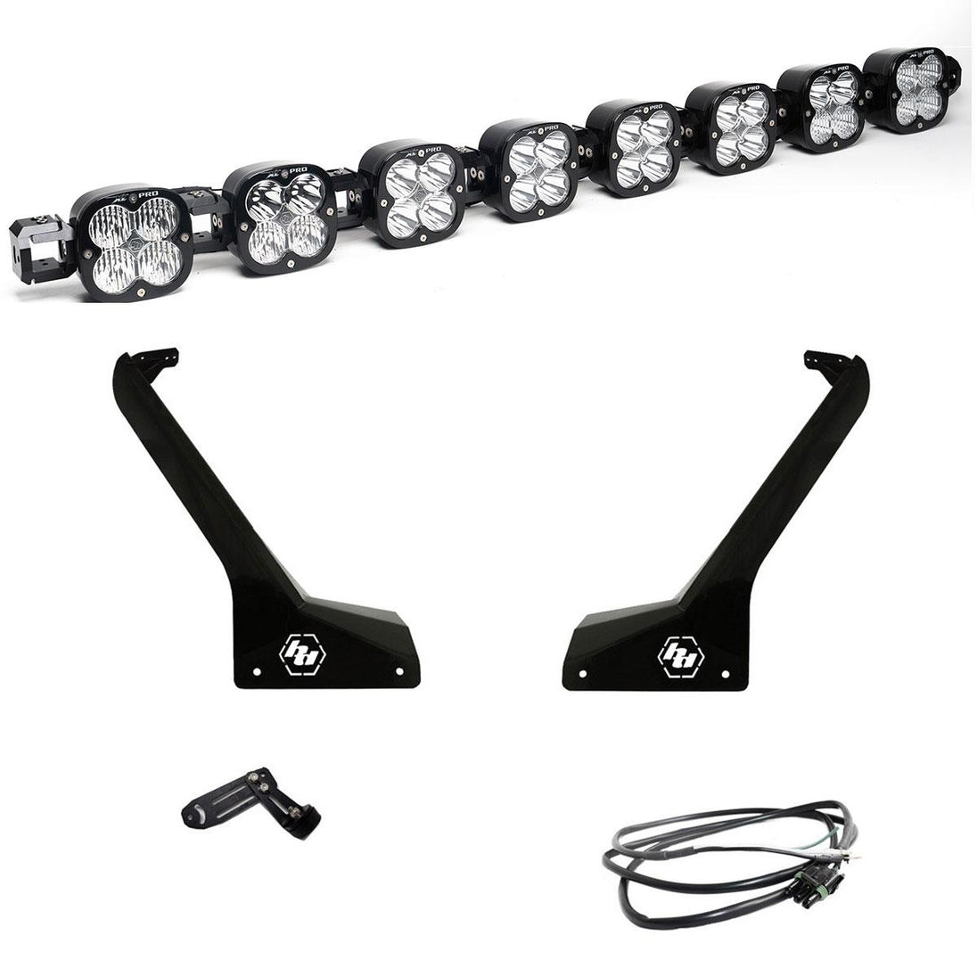 XL Pro Linkable Roof Mount Kit 20-26 Gladiator 18-26 Wrangler JL (Multi-Pattern Clear Upfitter Wiring) Baja Designs - Image 1