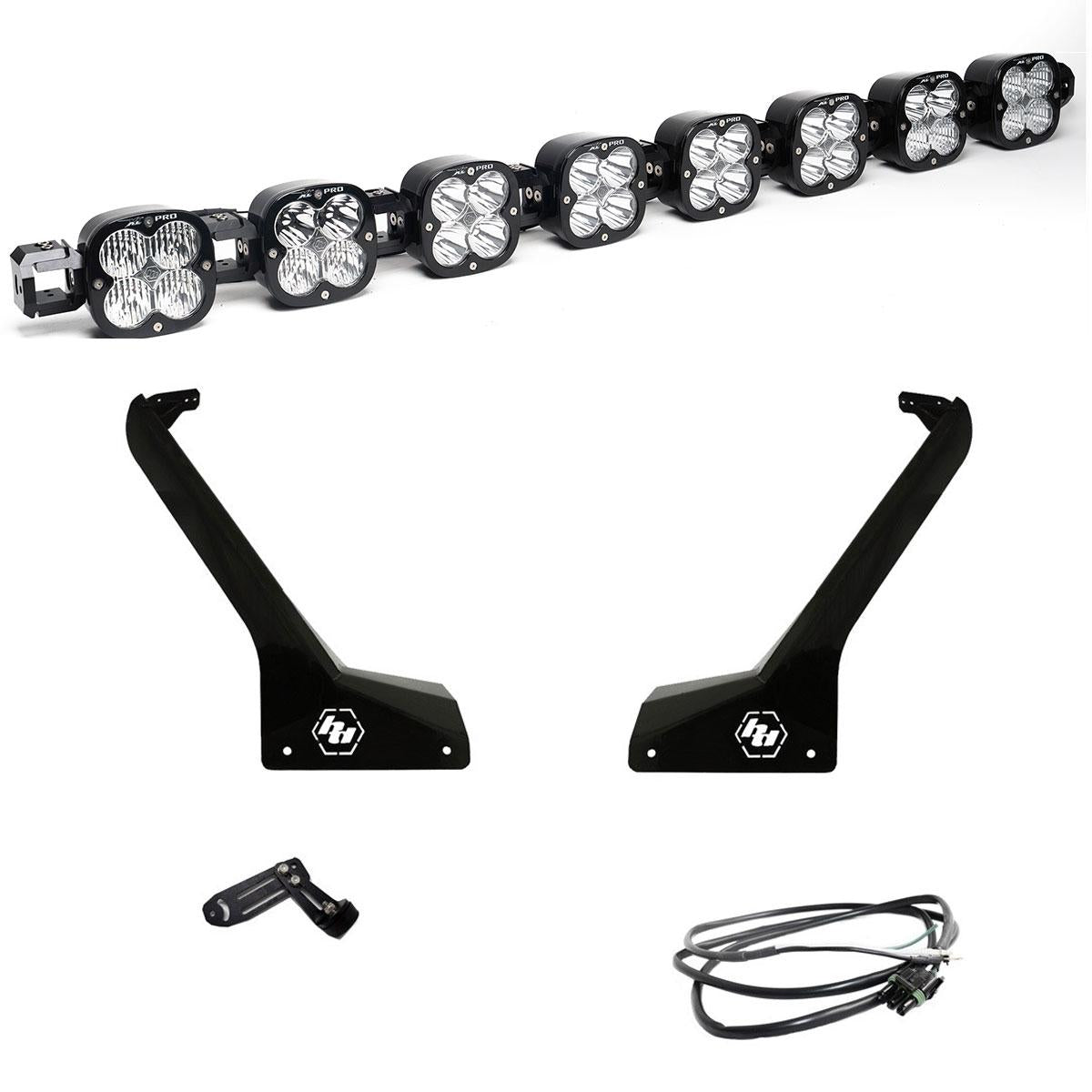 XL Pro Linkable Roof Mount Kit 20-26 Gladiator 18-26 Wrangler JL (Multi-Pattern Clear Upfitter Wiring) Baja Designs - Image 1