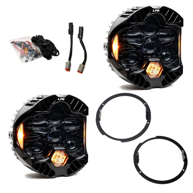 DOT LP6 LED Headlight Kit Jeep 2007-2018 Wrangler JK w/LED Headlights (Amber) Baja Designs - Image 1