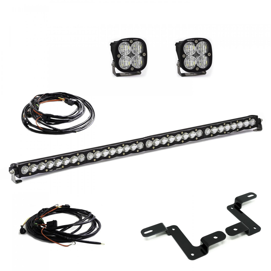 Jeep JL 40 Inch Cowl Mount 2018 Wrangler JL S8 Driving/Combo Pattern Squadron Sport Baja Designs - Image 1