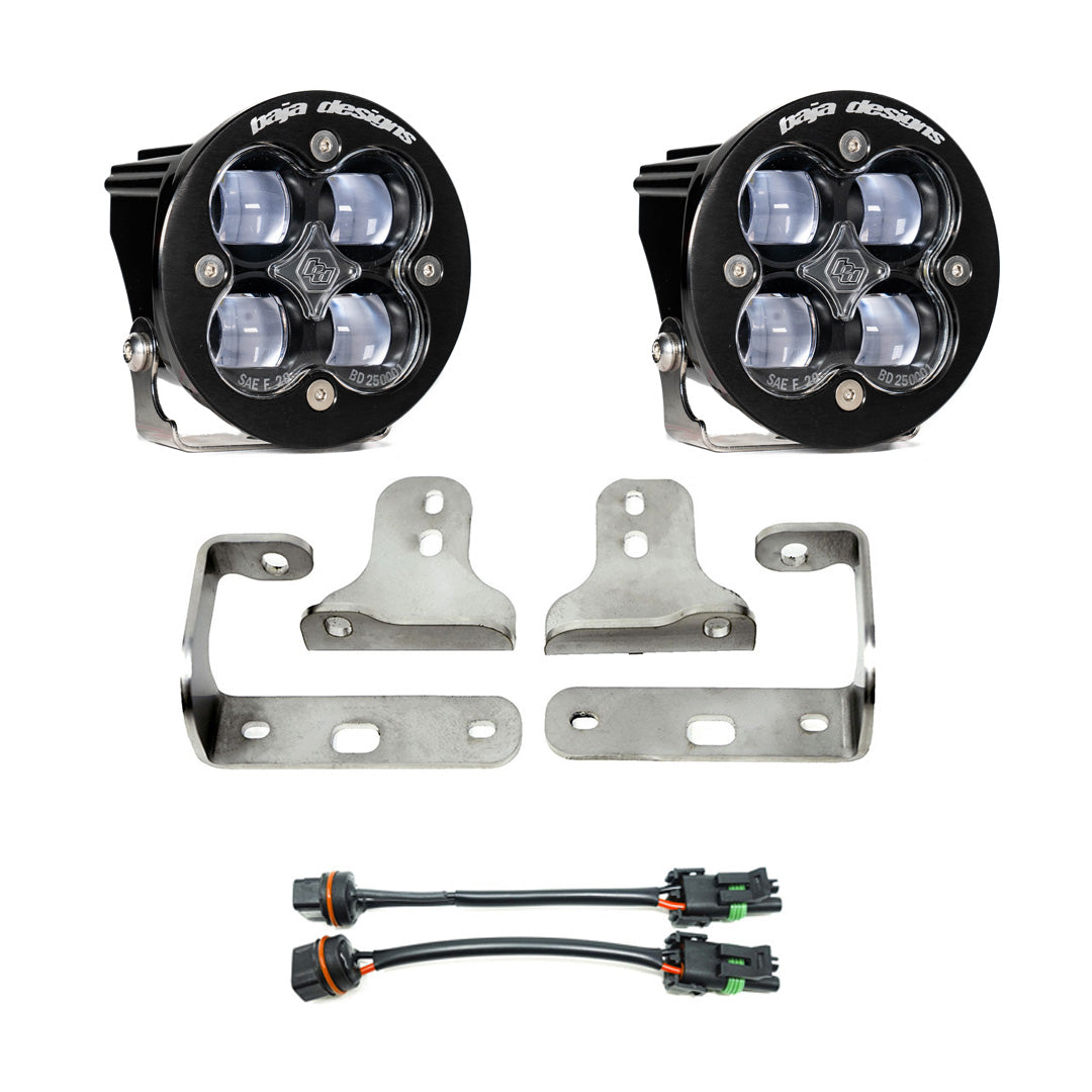 Jeep JL Fog Light Squadron-R SAE 18-Pres Wrangler JL Sport/Sport-S Fog Pocket Kit Baja Designs - Image 1