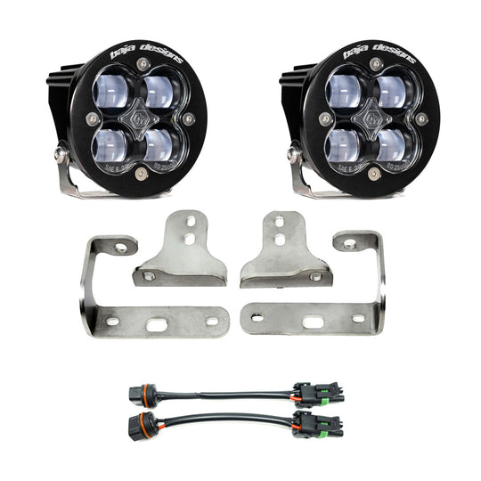 Jeep JL Fog Light Squadron-R SAE 18-Pres Wrangler JL Sport/Sport-S Fog Pocket Kit Baja Designs - Image 1