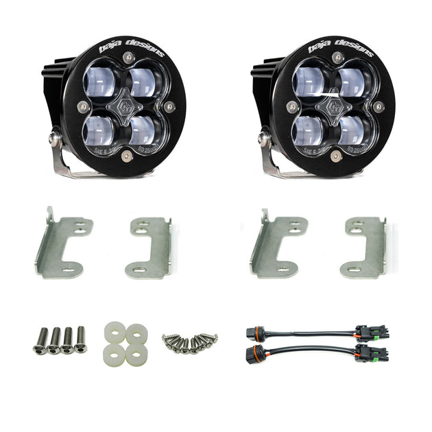 Jeep JL Fog Pocket Kit For 18-20 Wrangler JL Sahara Squadron Clear Lens SAE FPK Baja Designs - Image 1