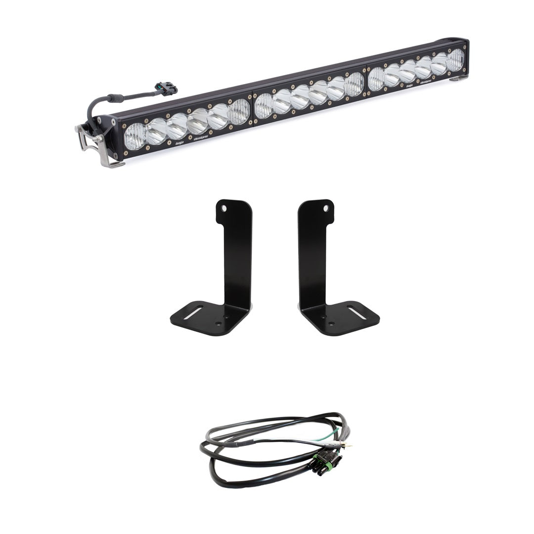 Jeep JL/JT 30 Inch OnX6+ Light Bar Kit w/Upfitter Baja Designs - Image 1