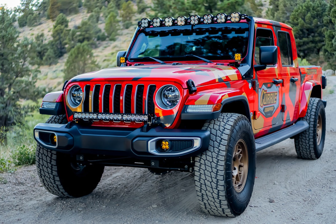 Jeep JL/JT Roof Bar LED Light Kit 8 XL Linkable w/Upfitter Baja Designs - Image 2
