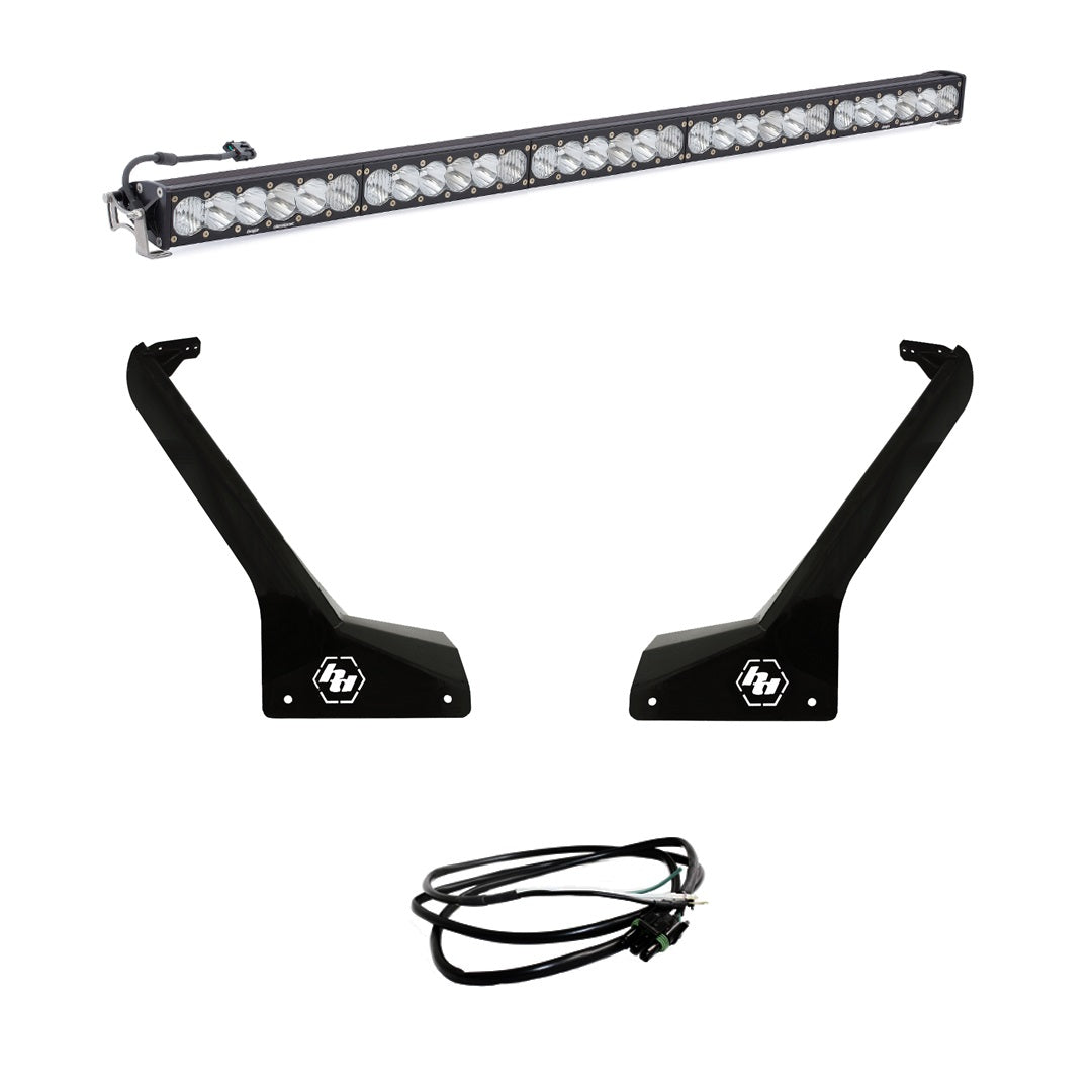 Jeep JL/JT Roof Bar LED Light Kit 50 Inch OnX6+ w/Upfitter Baja Designs - Image 1