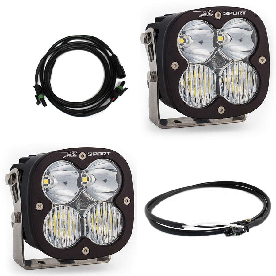 Jeep JL/JT Rubicon Steel Bumper LED Light Kit XL Sport w/Upfitter Baja Designs - Image 1
