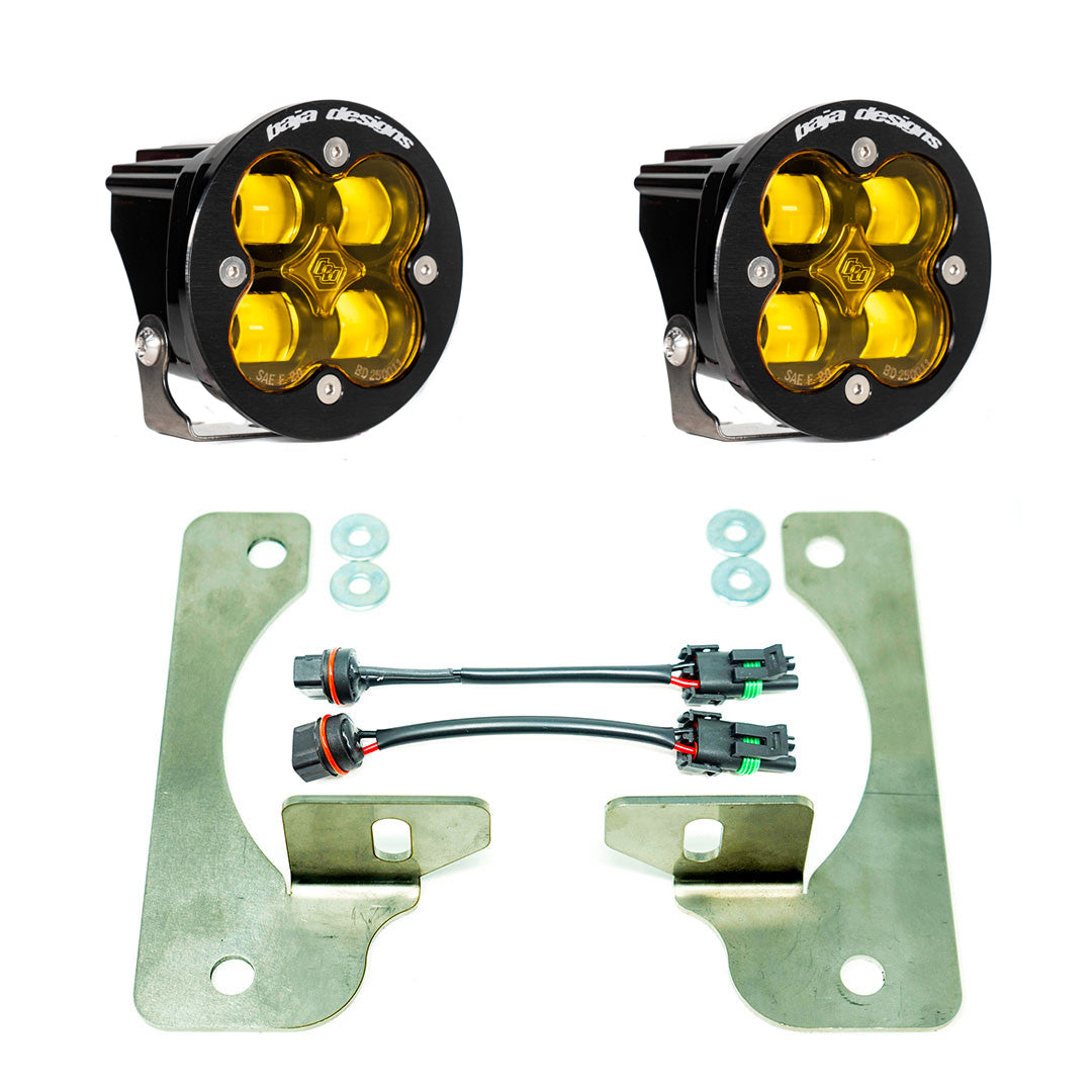 Jeep JL Fog Light Squadron-R 18-Pres Wrangler JL Rubicon Fog Pocket Kit Baja Amber Baja Designs Baja Designs - Image 1