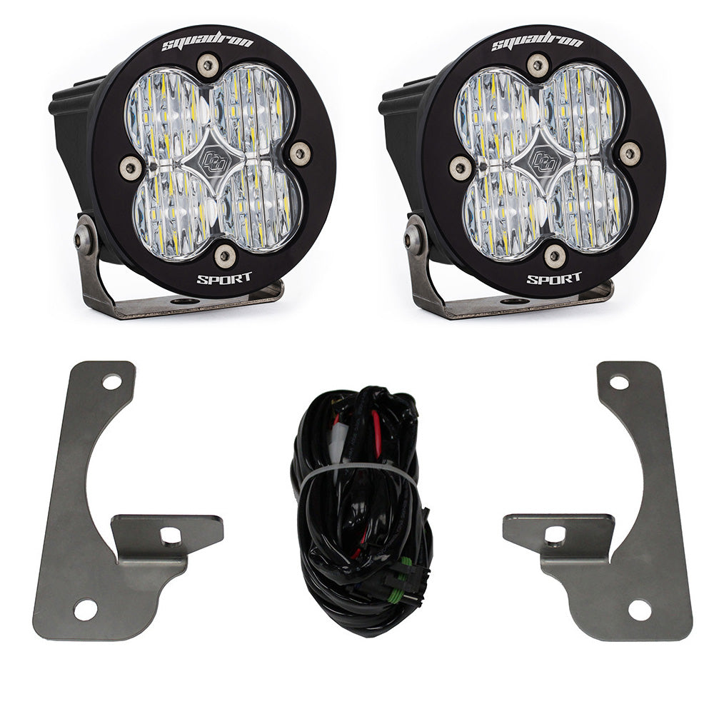 Jeep JK Squadron-R Sport Fog Pocket Light Kit Premium Bumper (Clear)-Jeep 2007-09 Wrangler JK Baja Designs - Image 1