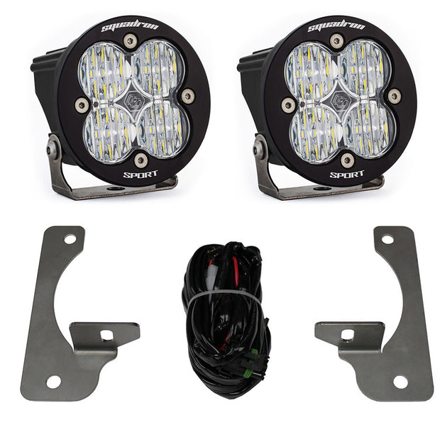 Jeep JK Squadron-R Sport Fog Pocket Light Kit Premium Bumper (Clear)-Jeep 2007-09 Wrangler JK Baja Designs - Image 1