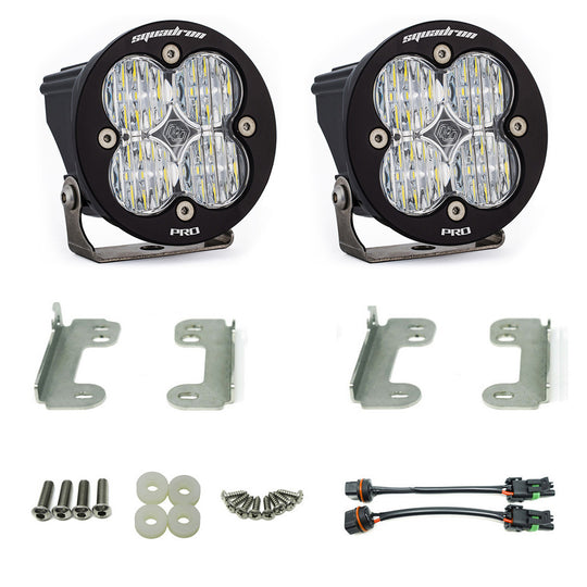 Jeep JK Squadron-R Pro Fog Pocket Light Kit OE Bumper (Clear)-Jeep 2007-09 Wrangler JK Baja Designs - Image 1
