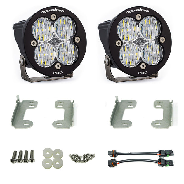 Jeep JK Squadron-R Pro Fog Pocket Light Kit OE Bumper (Clear)-Jeep 2007-09 Wrangler JK Baja Designs - Image 1
