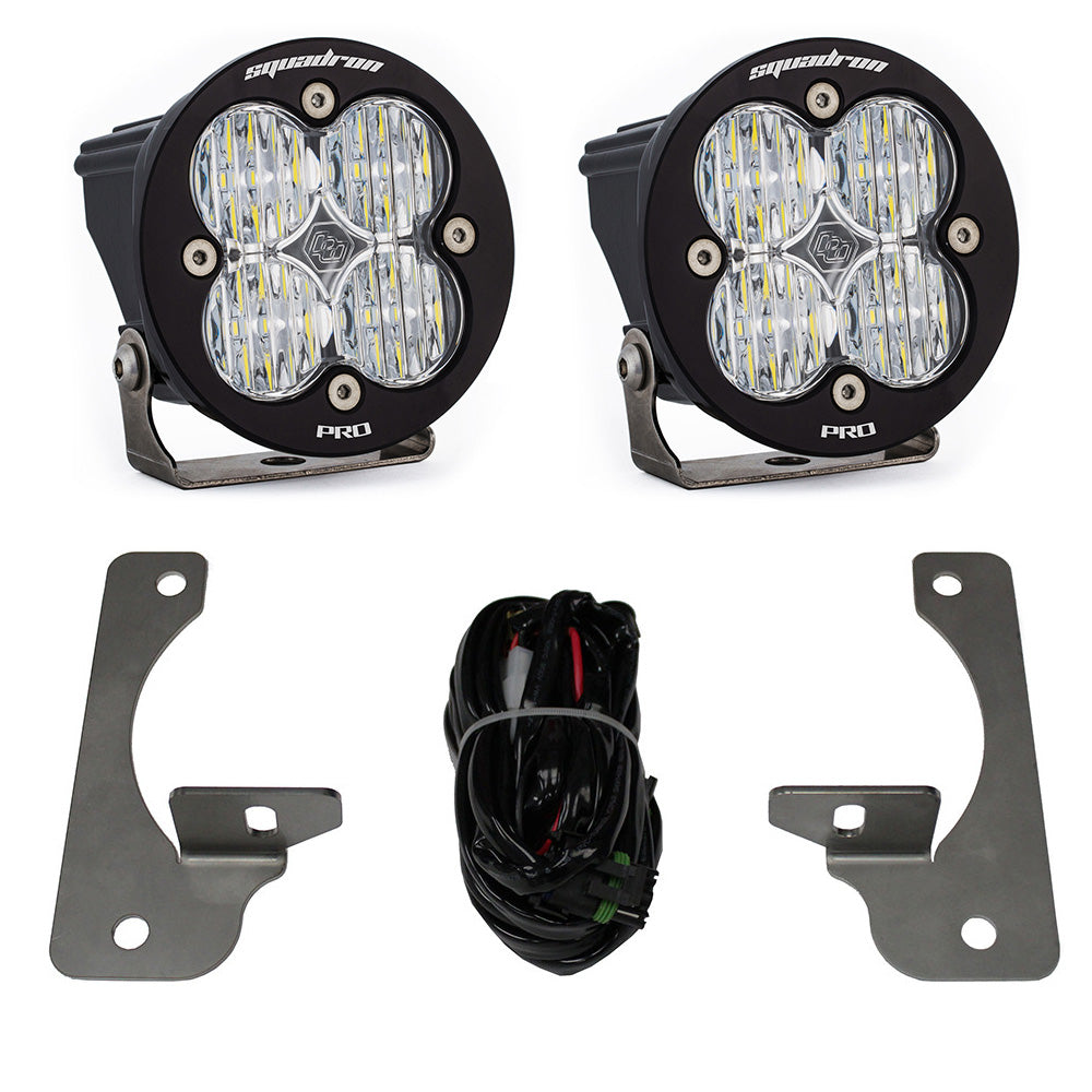 Jeep JK Squadron-R Pro Fog Pocket Light Kit Premium Bumper (Clear)-Jeep 2007-09 Wrangler JK Baja Designs - Image 1