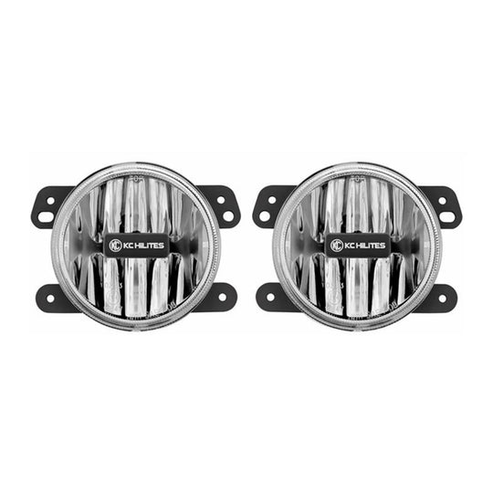 G4 Gravity LED 4 Inch SAE/ECE 2 Light System 2010-2024 Jeep Wrangler JK/JL 2/4-Door/Jeep Gladiator JT KC HiLiTES - Image 1