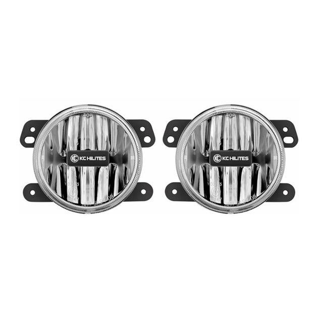 G4 Gravity LED 4 Inch SAE/ECE 2 Light System 2010-2024 Jeep Wrangler JK/JL 2/4-Door/Jeep Gladiator JT KC HiLiTES - Image 1