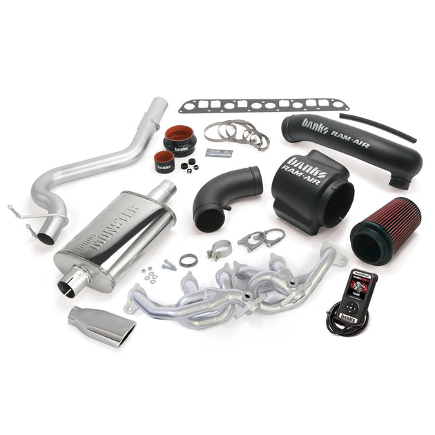 PowerPack Bundle Complete Power System W/AutoMind Programmer Black Tip 00-03 Jeep 4.0L Wrangler TJ Banks Power - Image 1