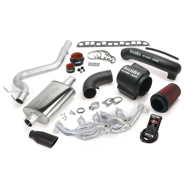 PowerPack Bundle Complete Power System W/AutoMind Programmer Black Tip 04-06 Jeep 4.0L Wrangler TJ Banks Power - Image 1