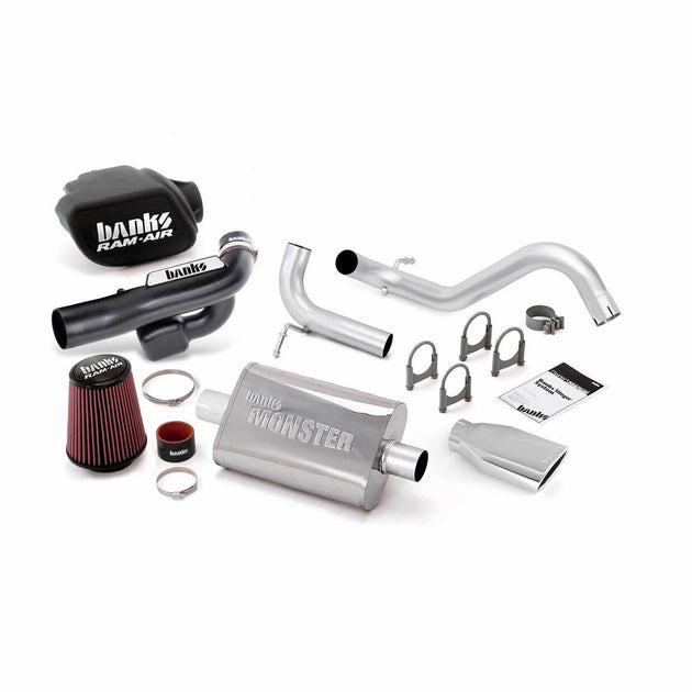 Stinger Bundle Power System No AutoMind W/Single Exit Exhaust Chrome Tip 12-18 Jeep 3.6L Wrangler JK All 2 Door Banks Power - Image 1