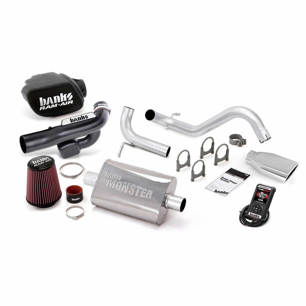 Stinger Bundle Power System W/AutoMind Single Exit Exhaust Chrome Tip 12-14 Jeep 3.6L Wrangler All 2 Door Banks Power - Image 1