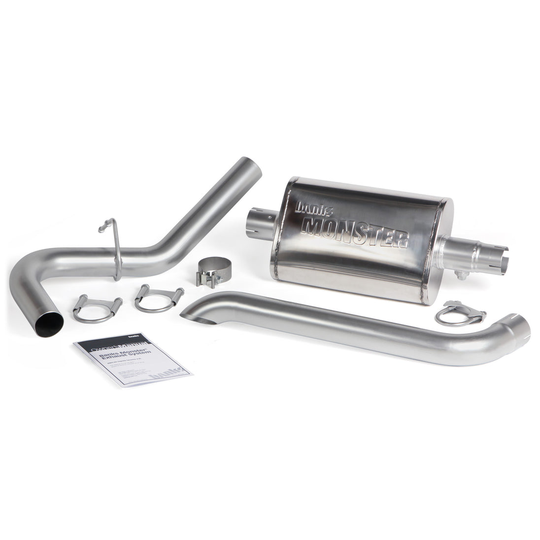 Monster Exhaust System Single Exit Turndown 87-01 Jeep 4.0L Cherokee XJ Banks Power - Image 1