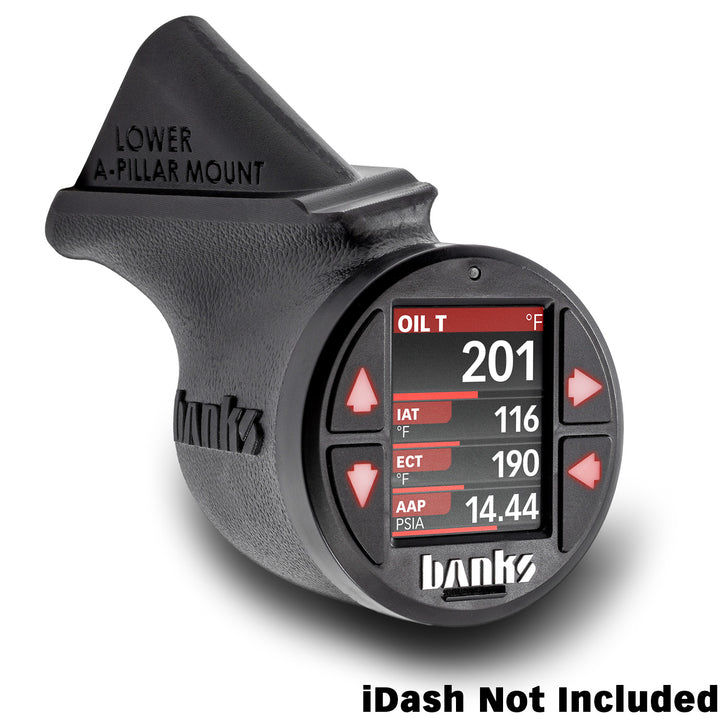 Lower iDash Stealth Pod Mount for 18-23 Jeep JL and 20-23 Gladiator Banks Power - Image 4