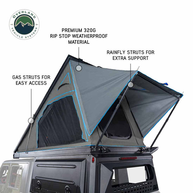 MagPak Camper W/Tent, Lights, Rear Molle Panel, Side Tie Downs, Front and Rear Windows 19-24 Jeep Galdiator 5 Foot Bed Overland Vehicle Systems