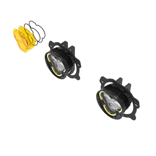 KC Flex Era 3 LED DM SAE Fog 2- Light Master Kit 07-23 Jeep JK JL JT Plastic Bumper KC HiLiTES - Image 3