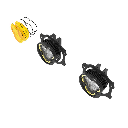 KC Flex Era 3 LED DM SAE Fog 2- Light Master Kit 07-23 Jeep JK JL JT Plastic Bumper KC HiLiTES - Image 27