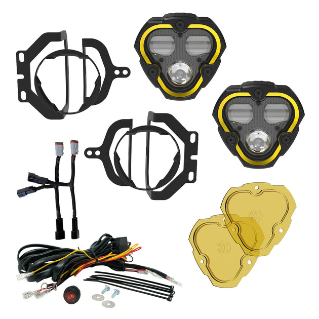 Flex Era 3 LED DM SAE Fog 2- Light Master Kt 18-24 Jeep Wrangler JL/Gladiator JT KC HiLiTES - Image 1