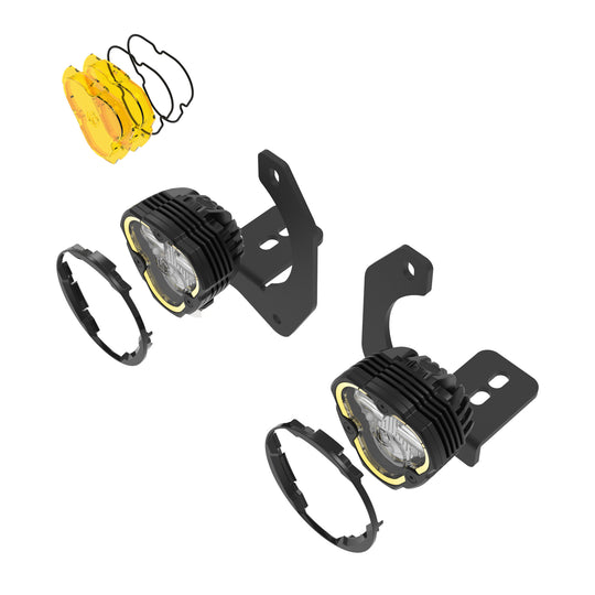 KC Flex Era 3 LED DM SAE Fog 2- Light Master Kit 10-24 Jeep JK JL JT Winch Bumper KC HiLiTES - Image 2