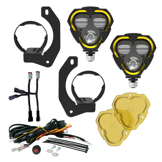KC Flex Era 3 LED DM SAE Fog 2- Light Master Kit 10-24 Jeep JK JL JT Winch Bumper KC HiLiTES - Image 28