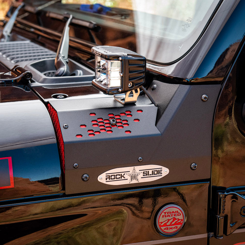 JL/JT Cowl LED Light Pod Bracket Rock Slide Engineering - Image 7