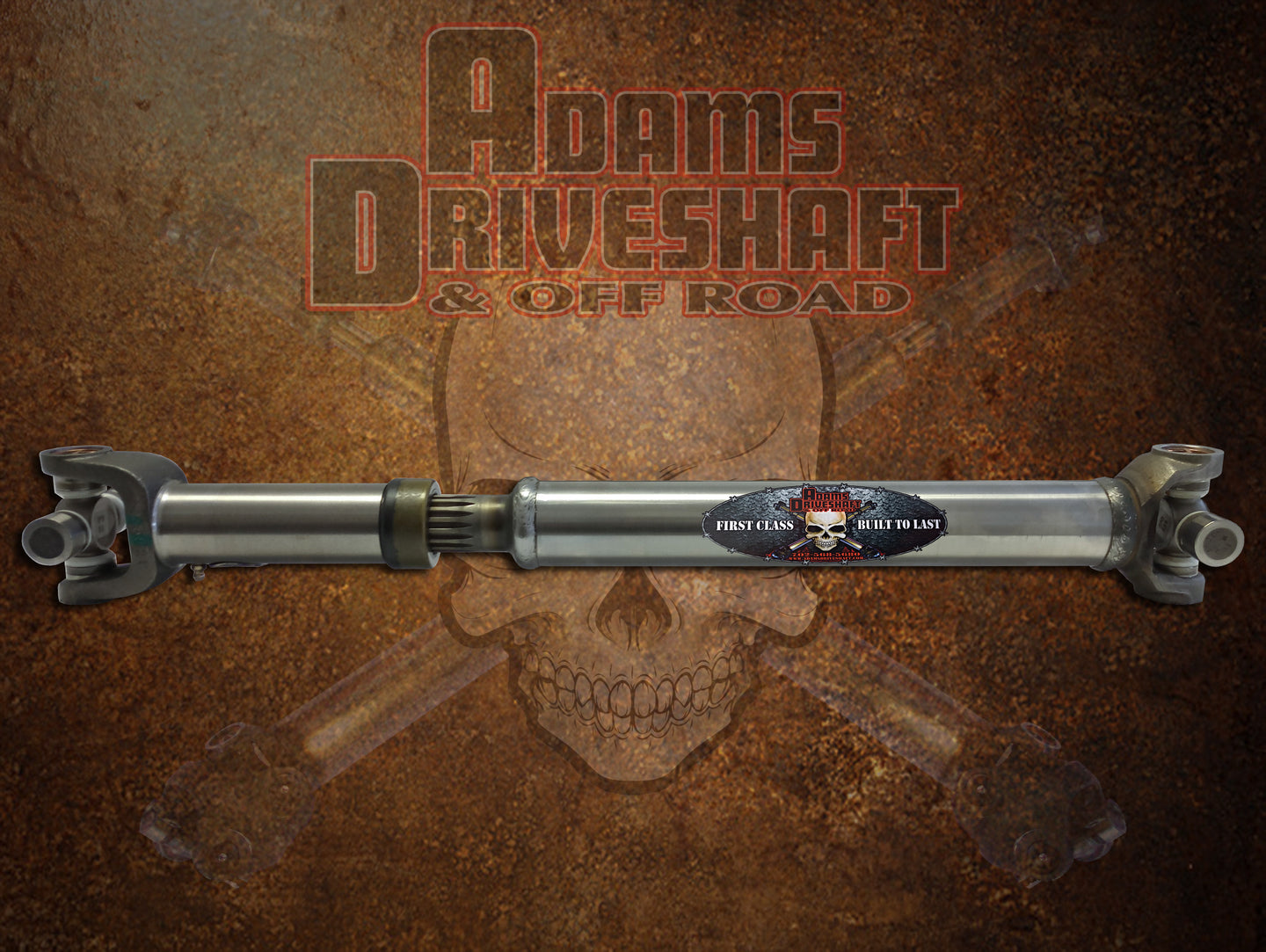 Adams Driveshaft CJ Front Slip N Stub 1310 Driveshaft Heavy Duty Series Greasable U-Joints - Image 1